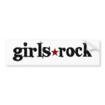 Girls Rock bumper stickers
