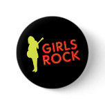 Girls Rock Pinback Button