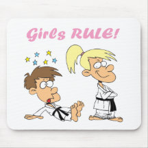 Girls-Rule-judo Mouse Pads