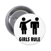 Girls Rule Pinback Buttons