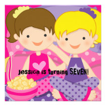 Girls Slumber Party Birthday Invitation invitations