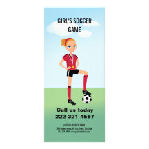 Girl's Soccer Rack Card