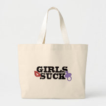 Girls Suck Lips and Pacifier Canvas Bags