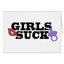 Girls Suck Lips and Pacifier Cards