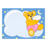 Girls Teddy Bear Baby Shower Invitations