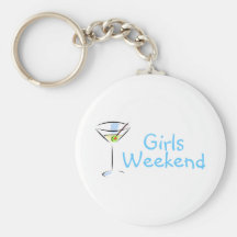 Girls Weekend Blue Martini Keychain