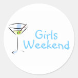 Girls Weekend Blue Martini Sticker