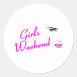 Girls Weekend (Face) Round Sticker