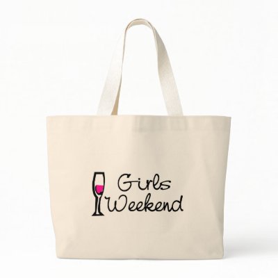 Girls Weekend (Wine) Canvas Bags by TeeZazzle