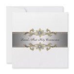 Girls White First Communion invitations