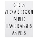 Girls Who Are Good In Bed Have Rabbits As Pets flyers