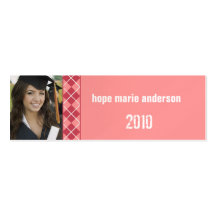 Girly Argyle Senior Pictures Senior Profile Card Business Card Template