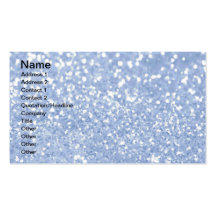 Girly Blue White Abstract Glitter Photo Print Business Card Template