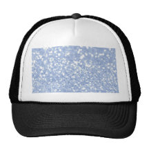 Girly Blue White Abstract Glitter Photo Print Trucker Hat