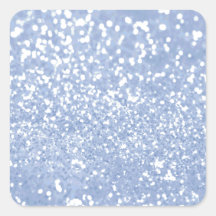 Girly Blue White Abstract Glitter Photo Print Sticker