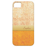 Girly Glittery Orange Polka Dot iPhone 5 Case