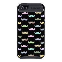 Girly moustache pattern