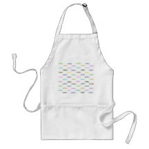 Girly moustache pattern aprons