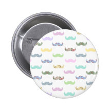 Girly moustache pattern pin