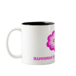 Girly Pink Flower Eye Tech Mug
