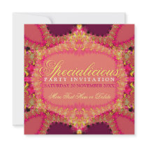 Girly Pink Frills Specialicious Party Invitation