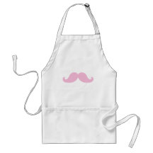 Girly Pink Mustache Apron