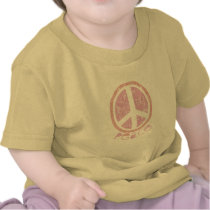 Girly Pink Peace Sign Tee Shirt