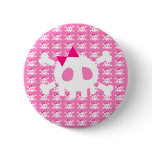 Girly Pink Punk Skull buttons