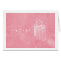 Girly Pink Shopping Spree Money Enclosed Cards