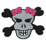 Girly Punk Skull & Crossbones Design Shirt embroidered shirts