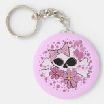 Girly Punk Skull Key Chain