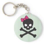 Girly Skull and Crossbones keychains