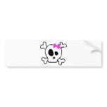 Girly skull bumper stickers