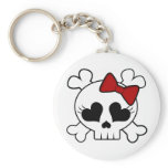 Girly Skull & Crossbones keychains