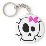 Girly skull keychains