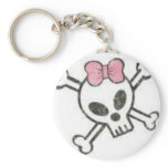 Girly skull keychain