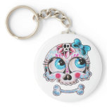 Girly skull keychains