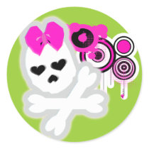Girly SKull Sticker