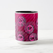 Girly Swirly Polka Dots and Stripes Coffee Mug