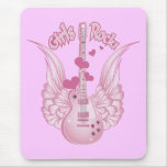 Girly Winged Guitar mousepads