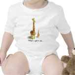 Girrafe And baby Giraffe Baby Bodysuit