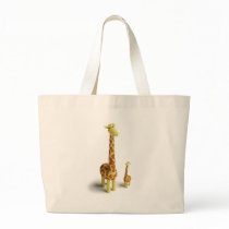 Girrafe And baby Giraffe Canvas Bags