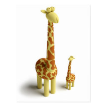 Girrafe And baby Giraffe Postcards