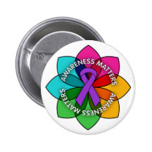 GIST Cancer Awareness Matters Petals Pinback Button