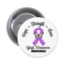 GIST Cancer Hope Strength Love Pinback Buttons