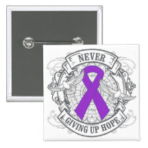 GIST Cancer Never Giving Up Hope Pinback Buttons