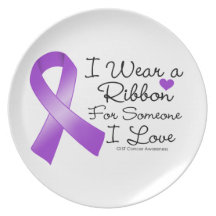 GIST Cancer Ribbon Someone I Love Plate