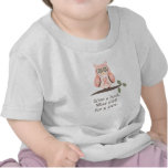 Give A Hoot Pink Ribbon Owl Baby T shirt