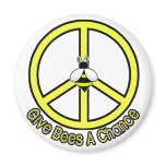 give bees a chance refrigerator magnet