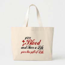 Give Blood and Save a Life Canvas Bag
